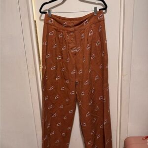 NWT FARM Rio Tan Pants with Horse Embroidery